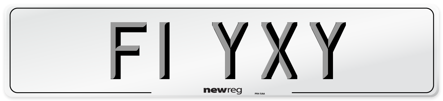 F1 YXY Number Plate from New Reg